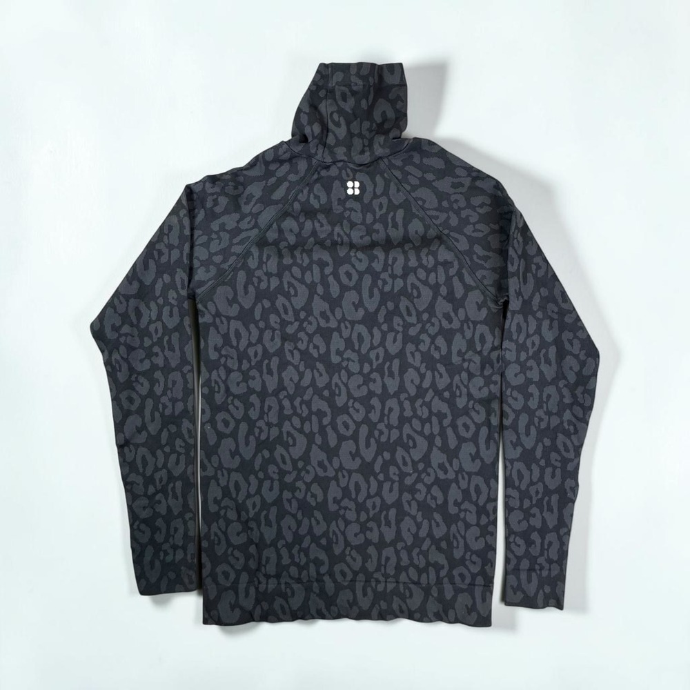 Sweaty Betty High Neck Leopard Jacquard Base Layer Black SB8640A Medium NWT - Picture 3 of 6